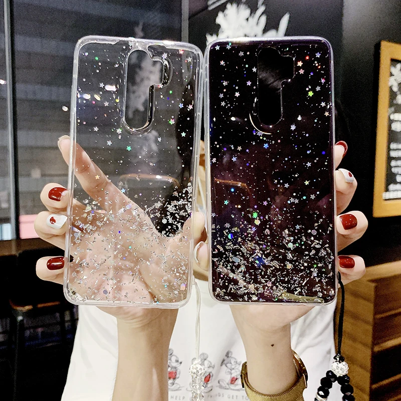 Блестящий чехол для Xiaomi Redmi Note 9 Pro MAX 8 7 5 9S 8T K30 K20 Mi 10 CC9E CC9 9SE | Мобильные телефоны и