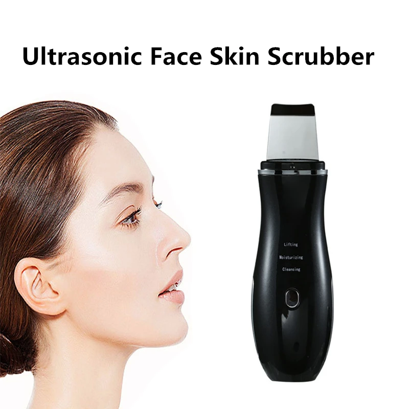 Ультразвуковой ионно Очищающий Инструмент скребок для кожи пилинг лопата лица