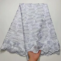2021 latest african swiss lace fabric high quality swiss voile lace small holes dubai laces 5yards for wedding 1907