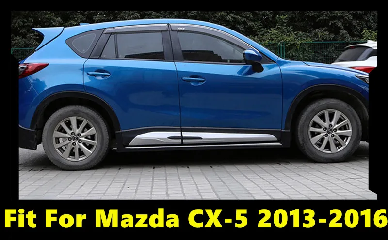 Для Mazda CX-5 CX5 2013 аксессуары 4 шт./компл. ABS хромированные Пластик боковой молдинг крышка обшивки двери кузова Наборы