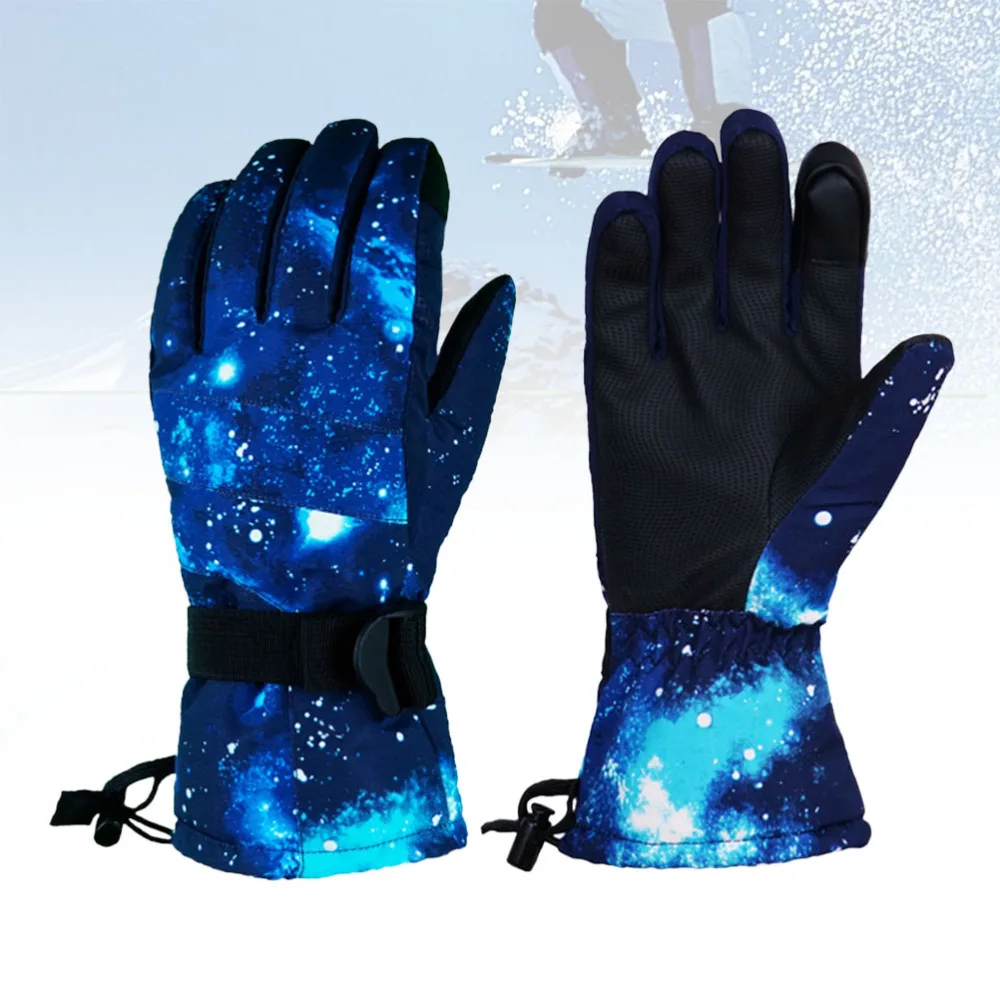 

Simple Unisex Ski Riding Thicken Plush Touch Screen Anti-slid Waterproof Finger for Outdoor Mountain Climbi