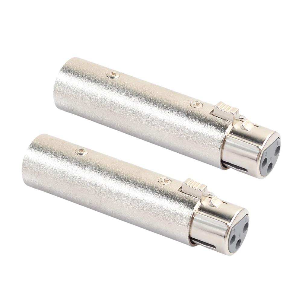 

2Pcs XLR 3Pin Male to Female adapter XLR Phase Reversal Adapter Plug Socket Cable Connecter For Microphone audio device
