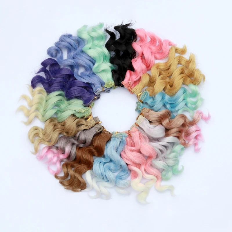 Envio gratis de pelo muñeca resistente al calor 15 см alta temperatura para 1/3 1/4 1/6 pelucas rizadas BJD d|Куклы| |