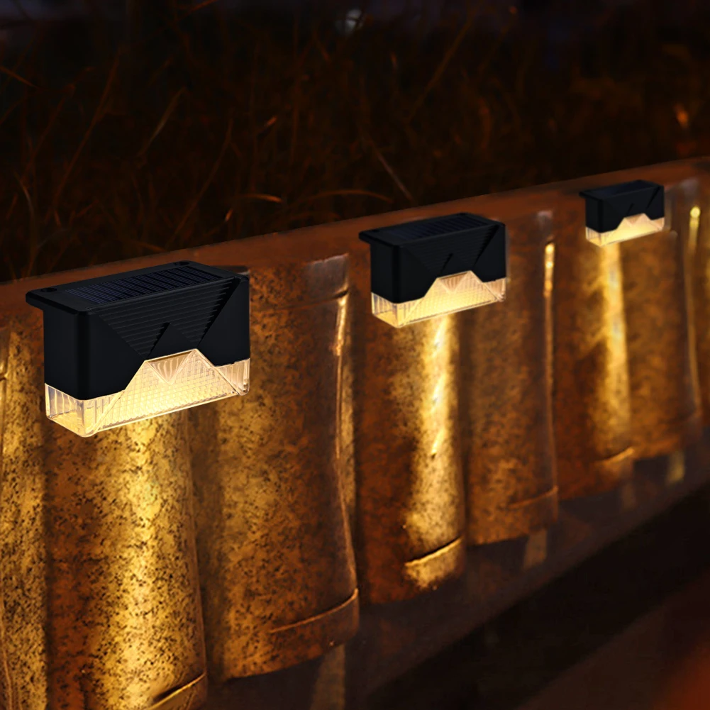 

1/4/8/16 LED Solar Lamp Path Stair Outdoor Light Waterproof Wall Light Garden Landscape Step Lights Balcony Fence Solar Light