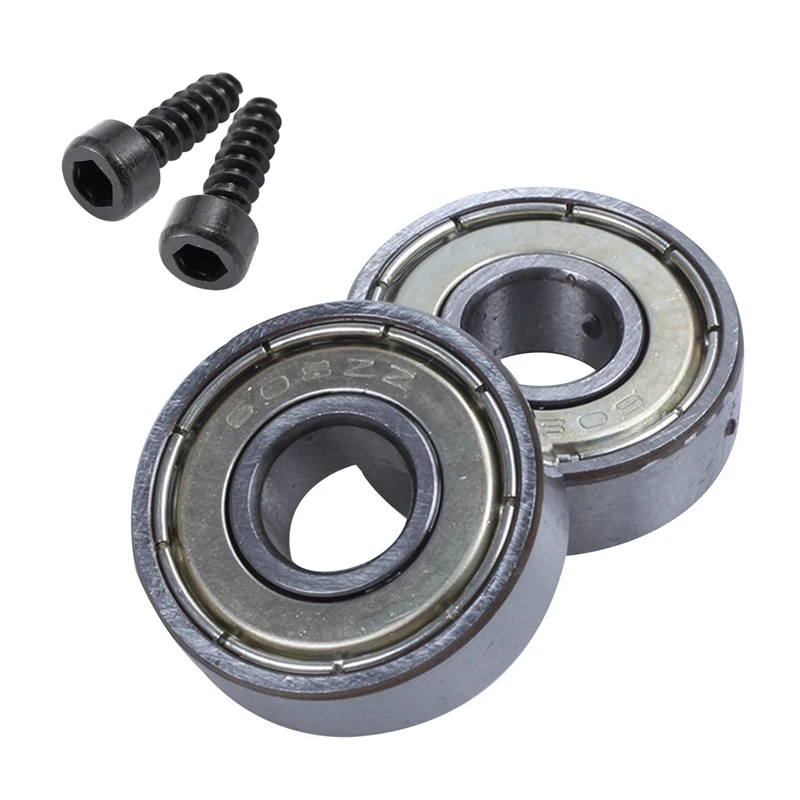 

100Pcs 3Mm X 10Mm Thread Hexagon Head Self Tapping Screws Black With 15Pcs 608ZZ Double Shielded Bearings Silver