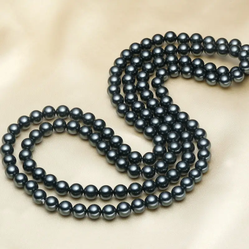 Длинное ожерелье для женщин модное классическое колье с искусственным жемчугом