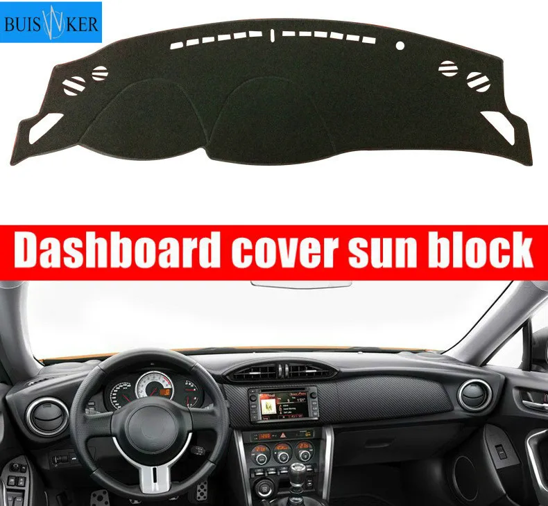 

Dashboard Cover Sun Shade Non-slip Dash Mat Pad Carpet Car Stickers Interior Accessories For Toyota 86 GT86 FT86 12-18