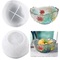 diy crystal epoxy mold creative irregular fruit nut storage bowl silicone mold for diy resin crafts tray mould home decoration
