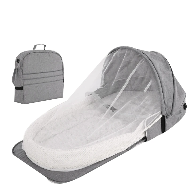 

Mummy Bag Portable Foldable Crib Travel Foldable Bed Bag with Mosquito Net Baby Baby Sleeping Basket Diaper Bag