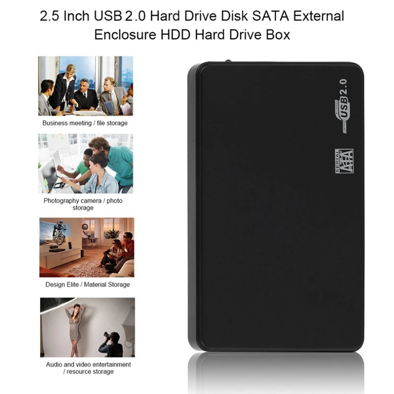 2 5-дюймовый USB HDD чехол Sata к 0 жесткий диск SATA внешний корпус коробка с кабелем |