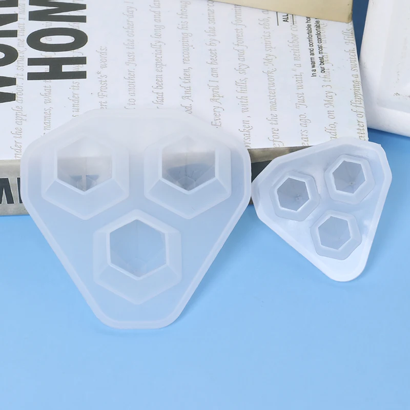 

1pcs 3 Holes Diamond Small Pendant Silicone Mold Resin Epoxy Mold For DIY Crafts Jewelry Making Jewelry Tools
