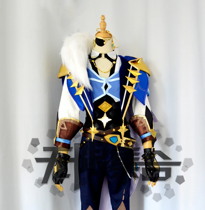 

[Customized] Anime! Genshin Impact Kaeya Game Suit Handsome Uniform Cosplay Costume Halloween Party Outfit For Adult 2021 NEW