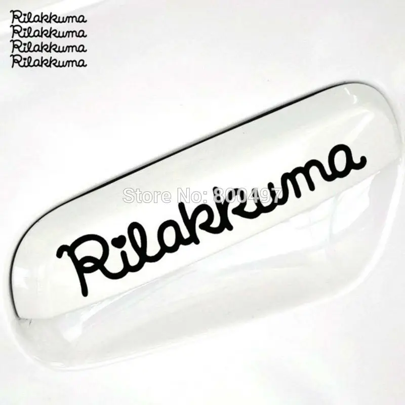 4 шт. автомобильные наклейки с мультяшным медведем Rilakkuma для Tesla Toyota Volkswagen Chevrolet Honda