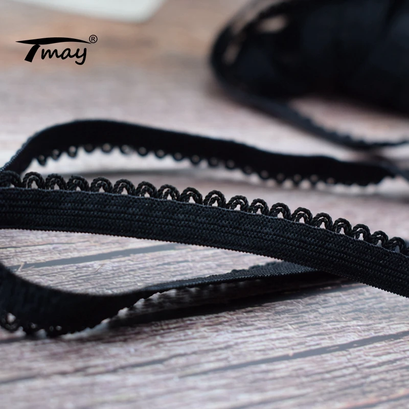 Черные эластичные ленты #1711 тонкие и гладкие резинки для брюк нижнее белье