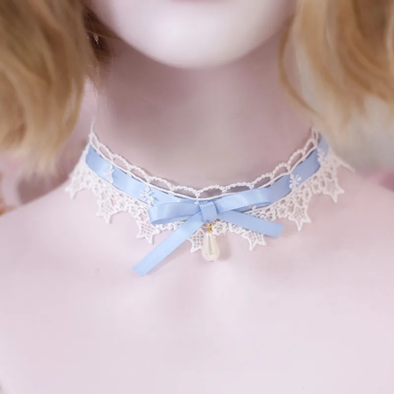 Ожерелье в стиле &quotЛолита&quot милое кружевное короткое ожерелье форме сердца с