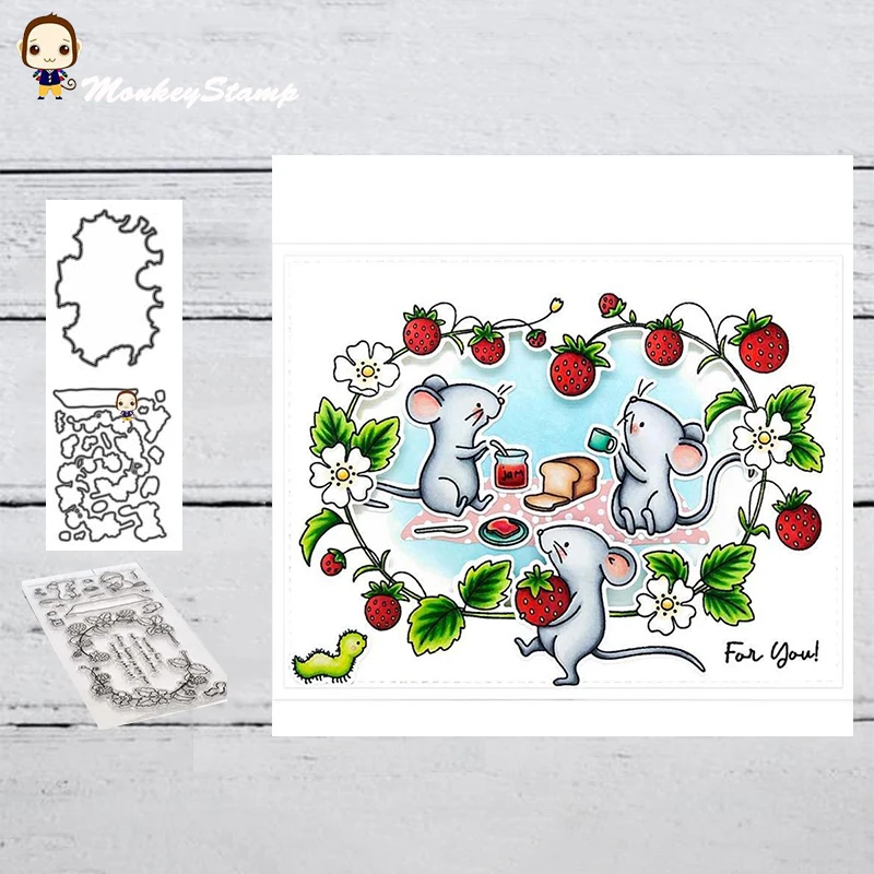 Обезьянка прекрасная мышь металлические штампы и для сделай сам скрапбукинг