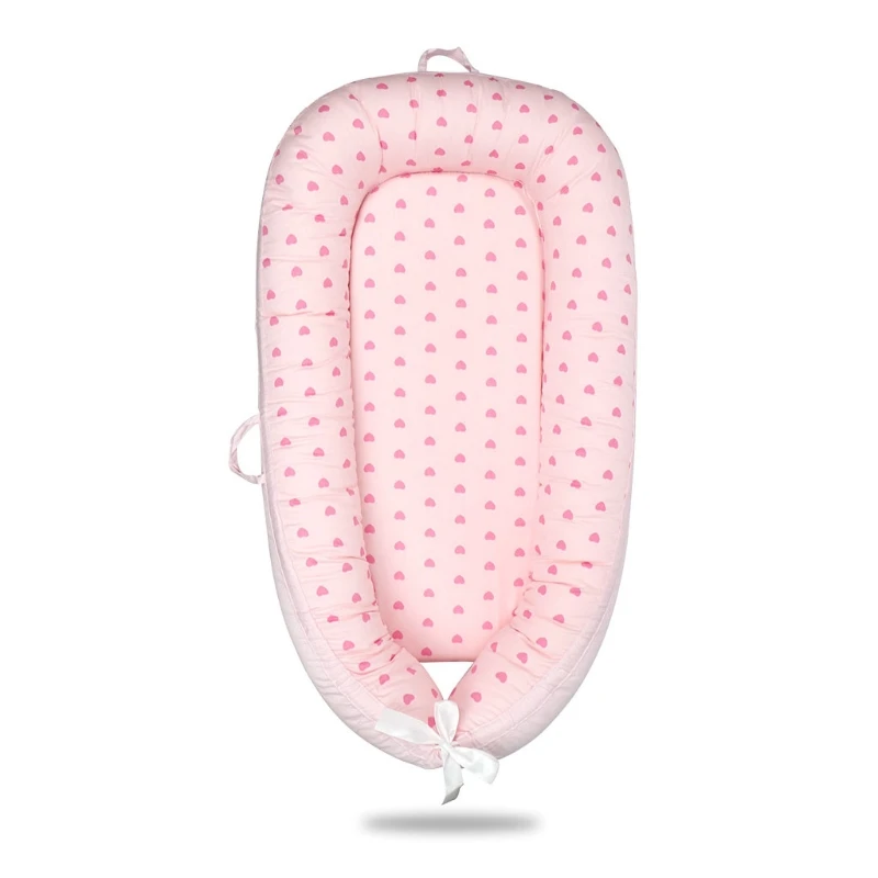 

Baby Lounger Bed Sleeping Nest Bassinet Newborn Soft Cotton Breathable Portable Crib for Traveling