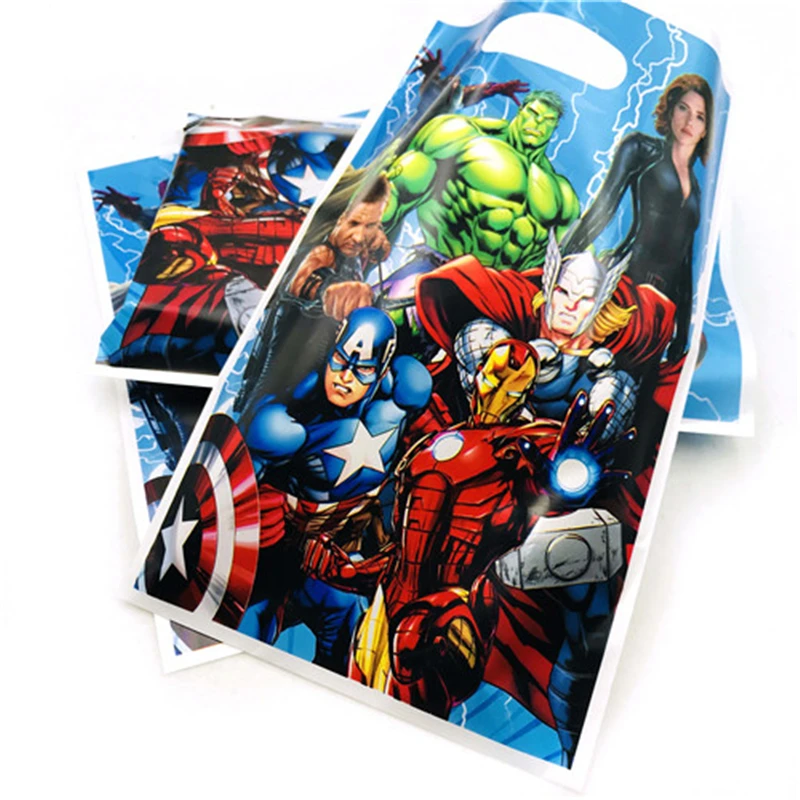 

10pcs/bag Avengers Gift Bag Cartoon Theme Party Supplies Kids/Girls Happy Birthday Party Decoration Theme Party Favors Festival