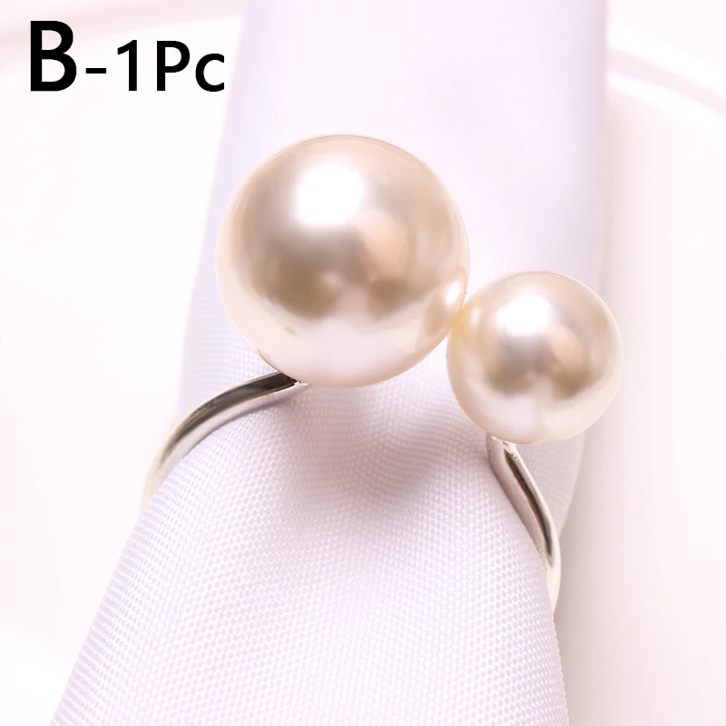 Жемчужные кольца для салфеток держатель свадьбы гостиничного стола