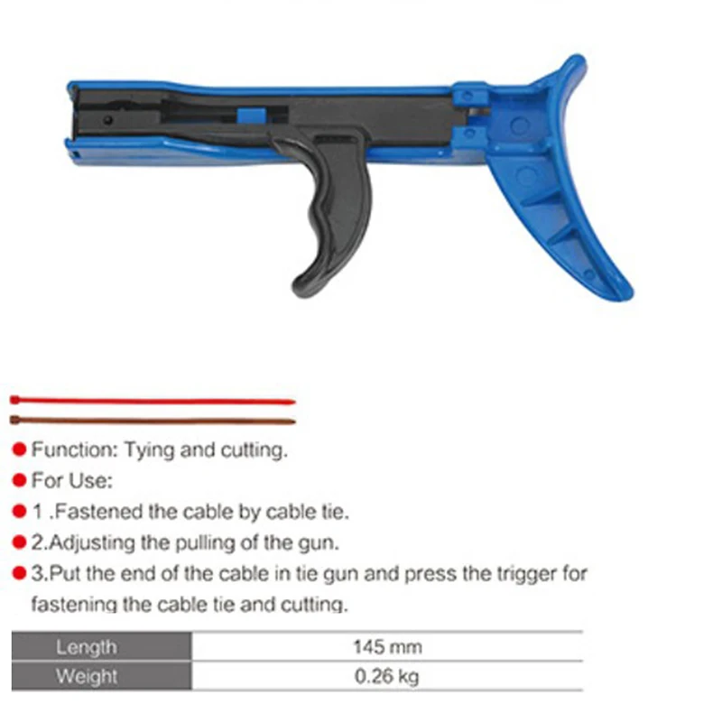 

Cable Tie Gun Hand Tools TG-100 Automatic Tensioning For Nylon Tightening The Clamp When Trimming Fastening And Cutting Tool