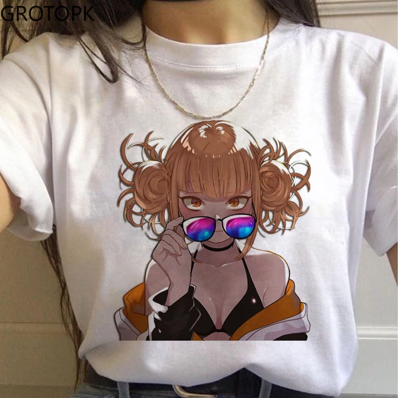 Новая графическая футболка Ahegao Harajuku женская с надписью My Hero academic аниме Senpai для