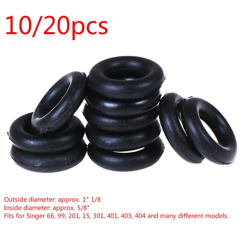 10/20pcs Bobbin Winder Friction Wheel For Sewing Machine Singer Sewing Accessories Around The Coil Rubber Ring O-ring