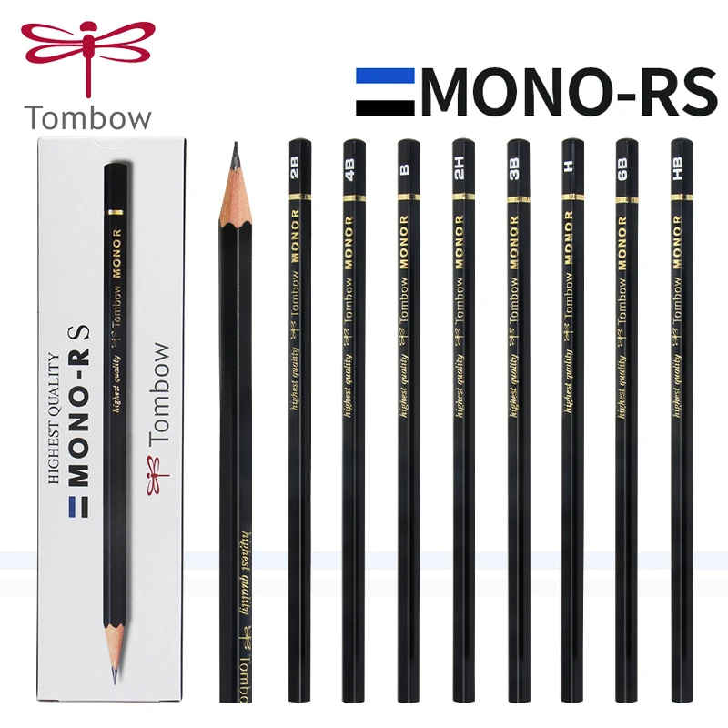 12pcs TOMBOW MONO-RS Pencil Sketch Drawing 2B HB Pencil Student Writing Art Hexagonal Wooden Drawing Drawing Pencil