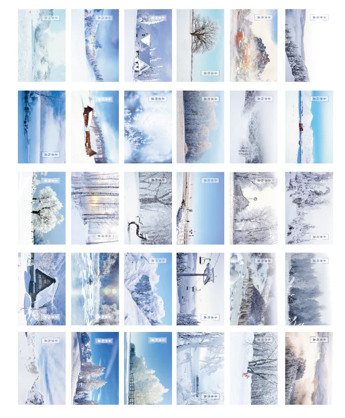 

143mmx93mm winter forest paper postcard(1pack=30pieces)