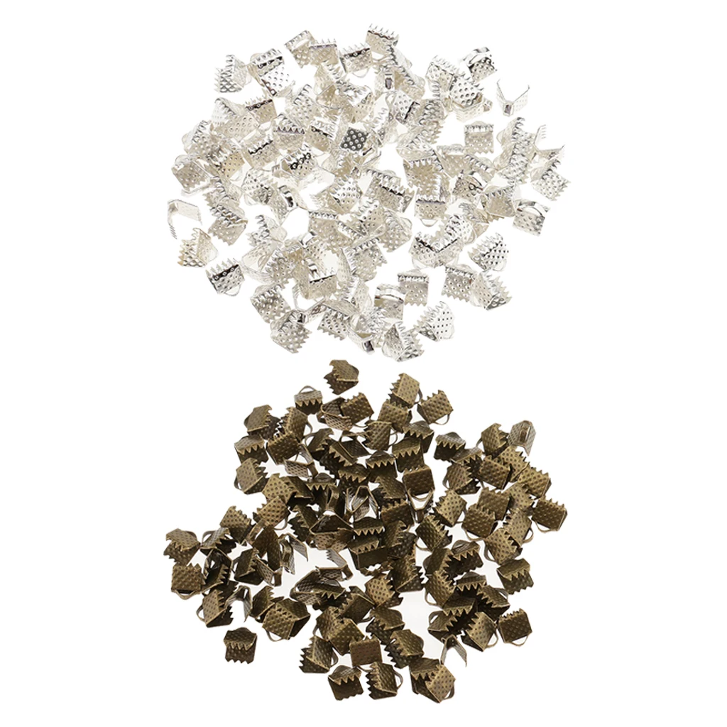 Обжимные застежки для ожерелья сделай сам 200 шт. фурнитура изготовления чокеров