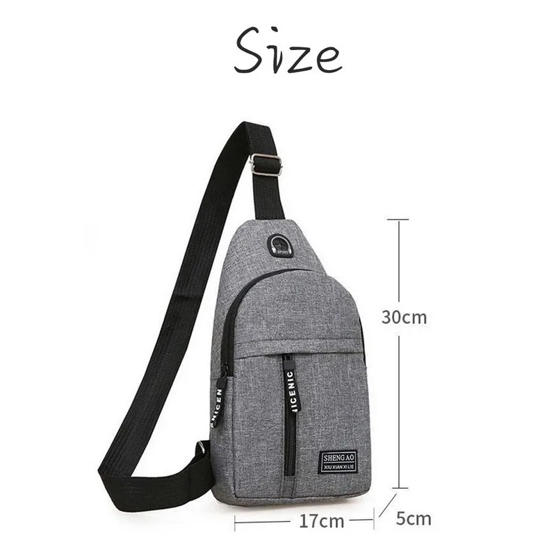 

Men Nylon Waist Packs Sling Bag Crossbody Outdoor Sport Shoulder Chest Daily Picnic Canvas Messenger Pack Bolsa