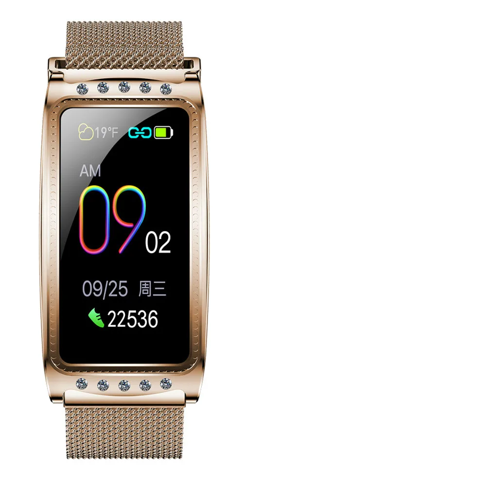 2020 fashion F28 smart watch for Android IOS heart rate measurement sphygmomanometer ladies bracelet waterproof fitness pedomete |