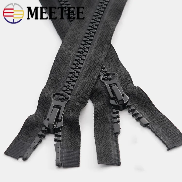 Meetee 8# двойной слайдер швейная молния Экологичные полимерные молнии для курток пальто вниз спальный мешок молнии DIY Швейные аксессуары