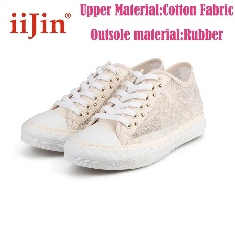 comprar Iijin Tecido De Algodão Respirável Fundo Grosso Rebite Aumento Interno Apartamentos Baixo-topo Moda Casual Feminino Sapatos Femmes Chaussures