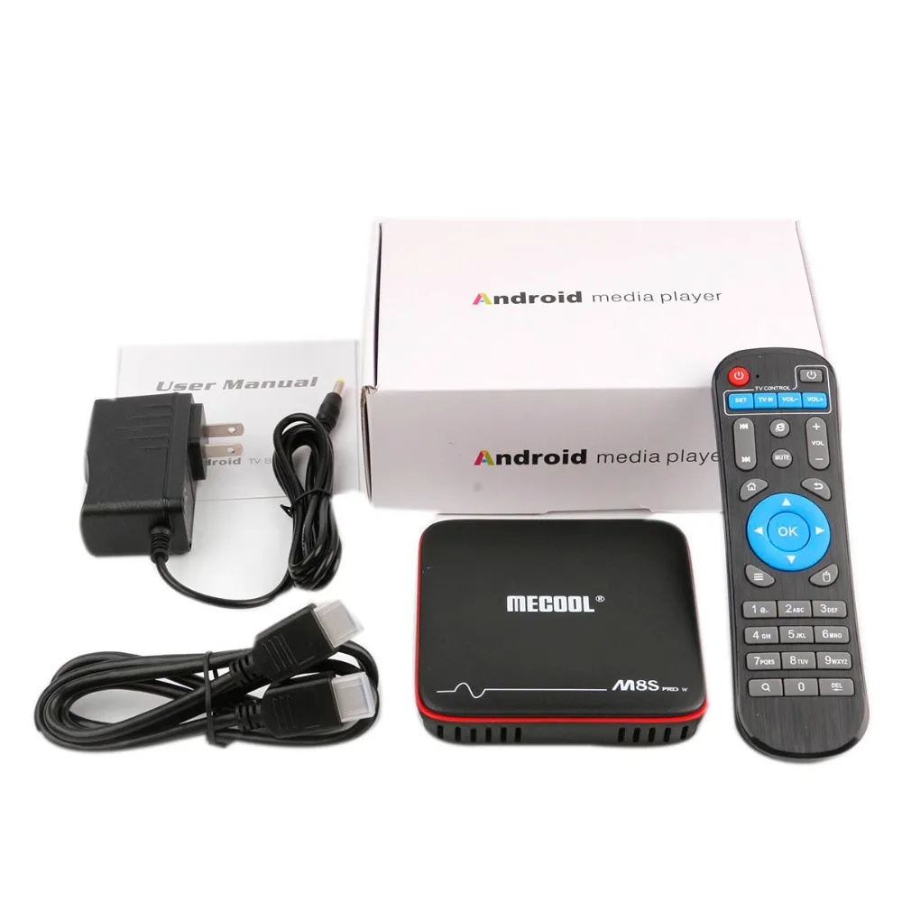 ТВ-приставка MECOOL M8S PRO W Android 7 1 четырехъядерный процессор Amlogic S905W ГБ ОЗУ DDR3 8 Гб