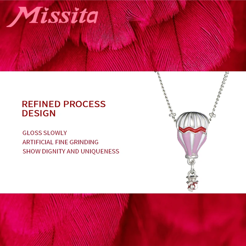 

MISSITA Elegant Hot Air Balloon Necklace for Women Wedding Anniversary Brand Fashion Jewelry Gift Hot Sale collares de moda 2019