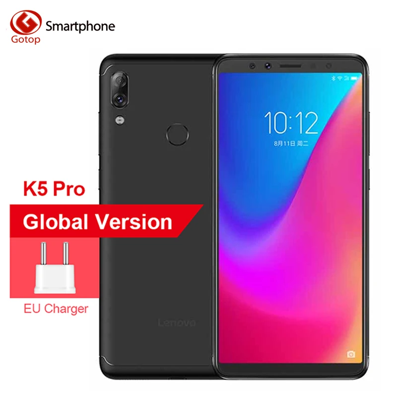 Оригинальный lenovo K5 Pro 4050 мАч 4 Гб + 64 четыре камеры 5 99 дюймов мобильный телефон 18:9