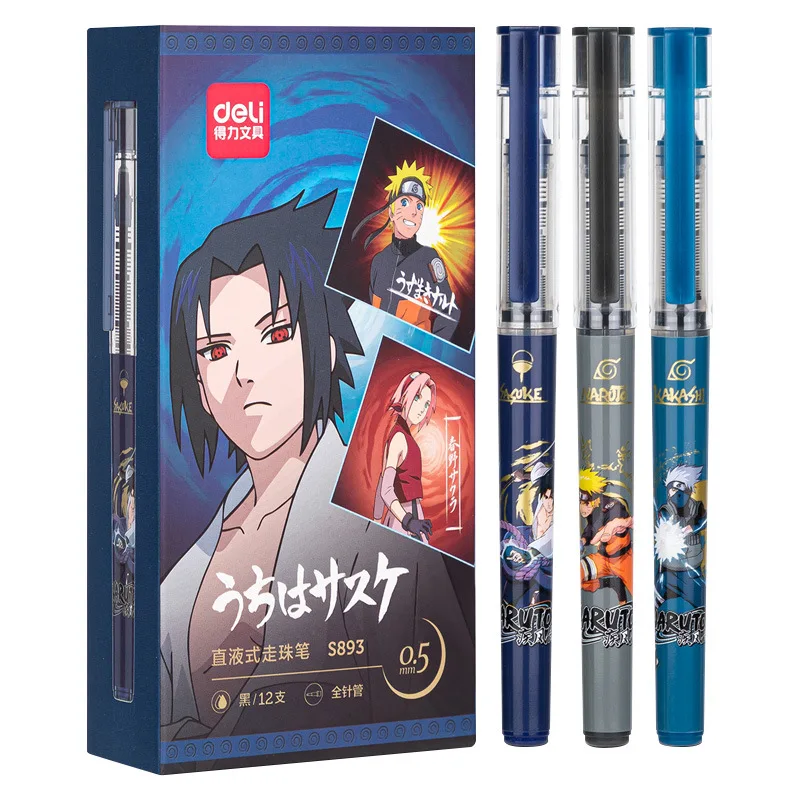 Deli Pen 3 шт. шариковая ручка Naruto для женской офисной одежды японские аксессуары |