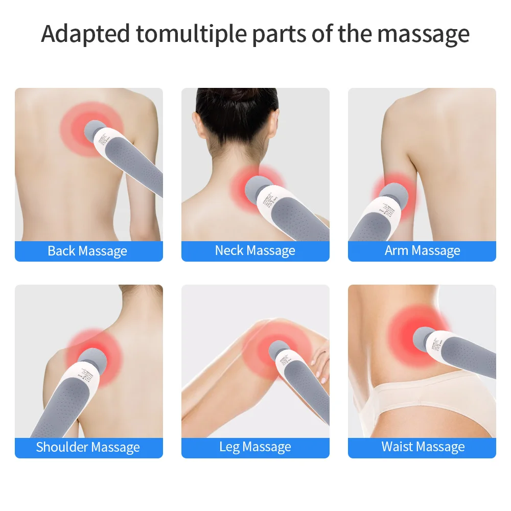 USB Handheld Electric Wand Massager High Frequency Vibration Body Neck Back Muscle Relax Vibrating Deep Tissue Massage Machine | Красота и