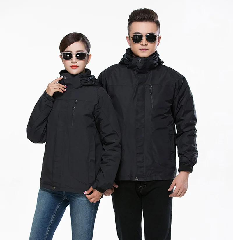 Mens And Womens Hiking Jacket Windproof Detachable Warm Fleece Coat Outdoor Sport Couples Mountain Trekking Camping | Спорт и