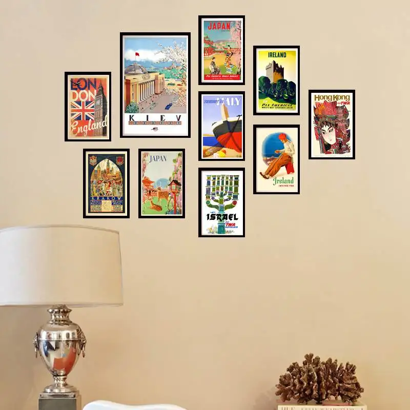 

Hong Kong Vintage Travel Poster Home Decor Canvas Wall Art Prints