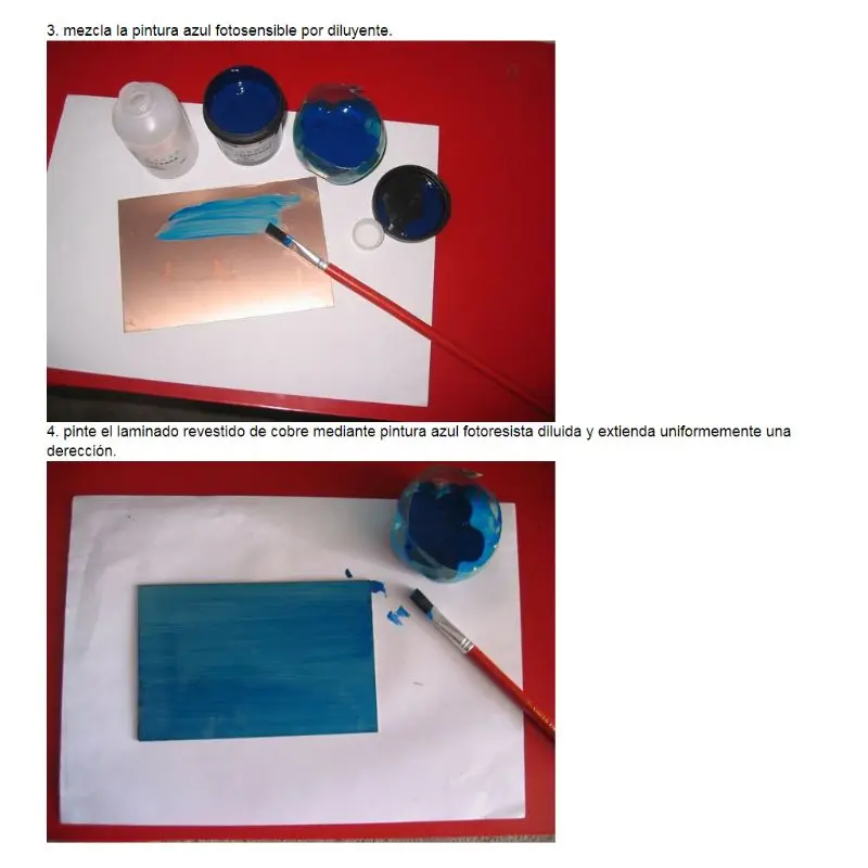 Фотостойкая краска с синими чернилами для самостоятельной сборки печатной платы
