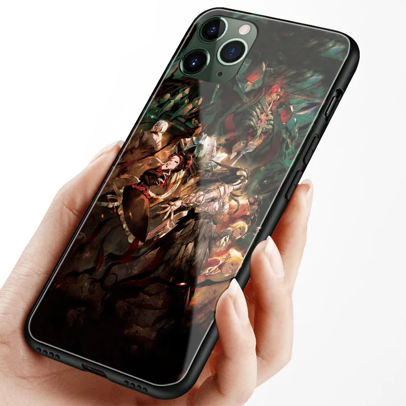 Nazarick Logo Overlord аниме мягкий силиконовый стеклянный чехол для телефона iPhone 6 6s 7 8 Plus X