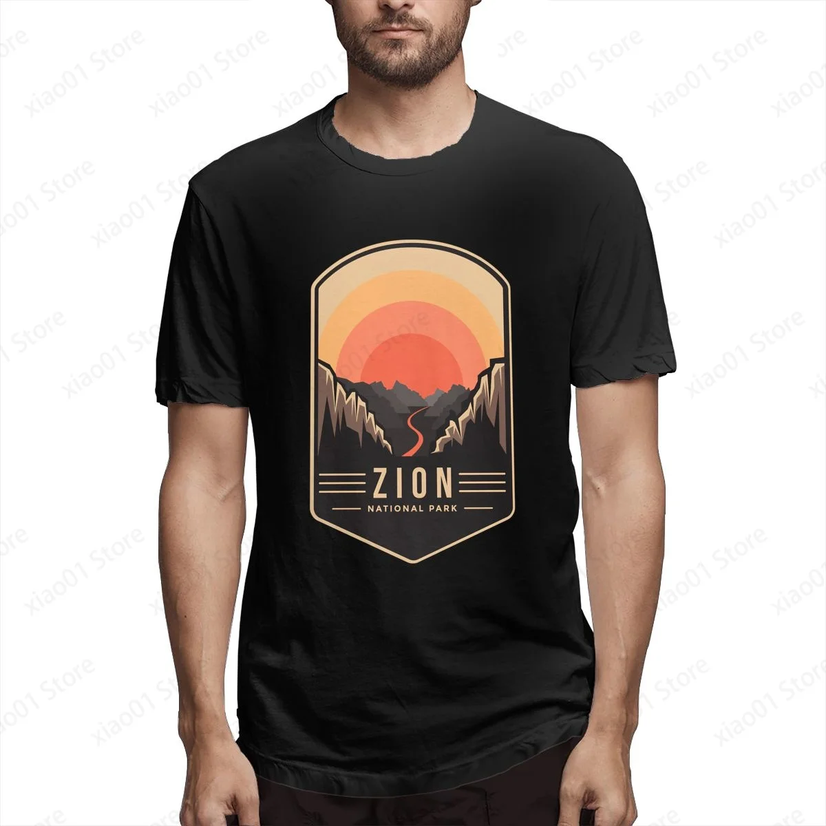 

Zion National Park Emblem Patch Logo T Shirt Men Women Graphics Harajuku T-Shirt Creativity Short Sleeve Tee Tops
