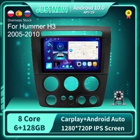 justnavi for hummer h3 1 2005 2010 car radio multimedia video player navigation stereo carplay gps android 10 no 2din 2din dvd