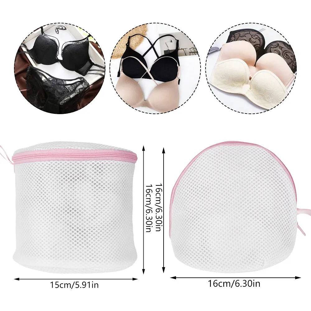 

4pcs Mesh Lingerie Laundry Bag Useful Zipper Net Bra Wash Bags Storage Tools Home Use Washing Clothing Underwear Organizer