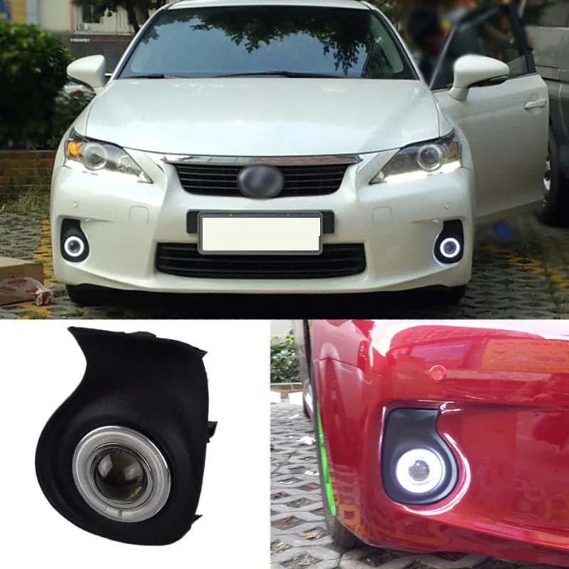 Superb Led лампы Противотуманные фары COB источник Angel Eye бампер крышка подходит для Lexus