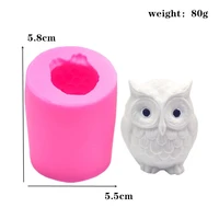 3d owl candle making silicone mould