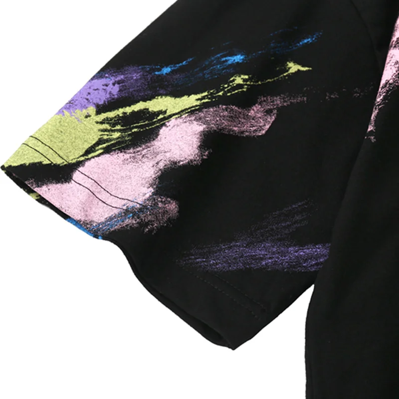 

Mimofunny Tie-dyed Print T-Shirts Women Casual Summer Short Sleeve Tops Tees Shirts Female Fashion Harajuku Oversized Streetwear