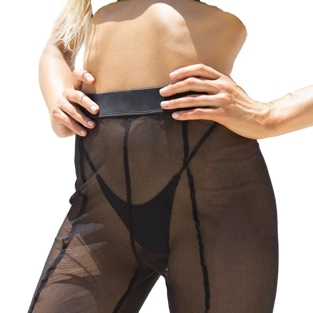 

Women's 2021 Factory Wholesale Hot Sale AliExpress EBay Transparent Beach Pants Tulle Pants High Waist Sexy Beach Bikini Top Wom