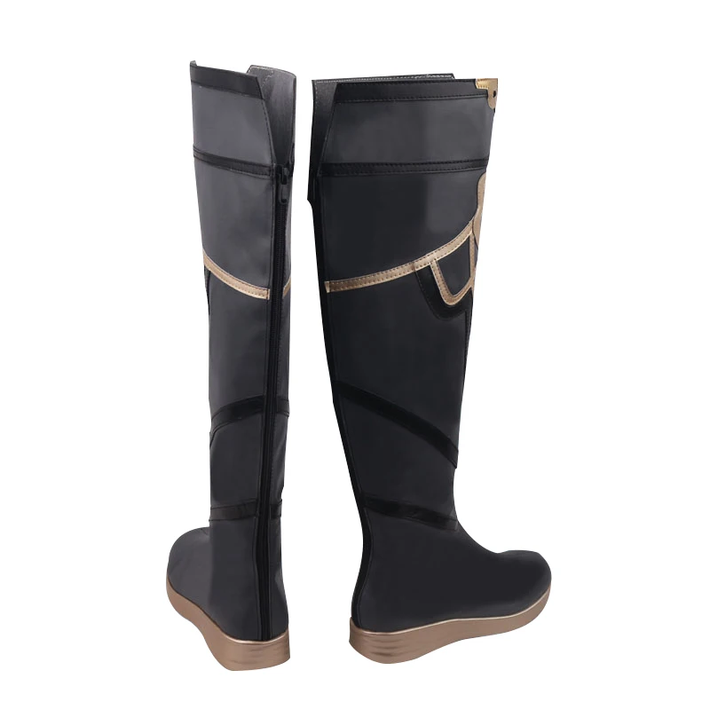 

Game Cosplay Shoes Role Albedo High Heel Lace-up Shoes Anime Peripheral Flat High Boots Hot Sale